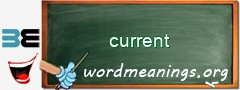 WordMeaning blackboard for current